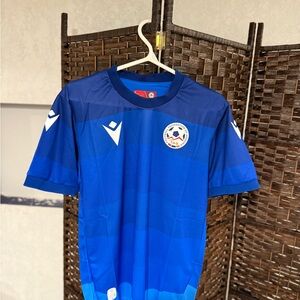 Armenia Men's Blue Short Sleeve Soccer Jersey